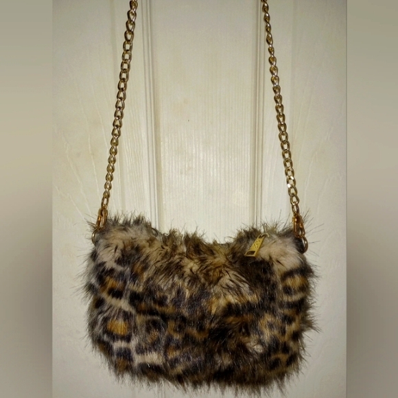 Faux Fur Fuzzy Crossbody Shoulder Bag Clutch Purse - Picture 2 of 5